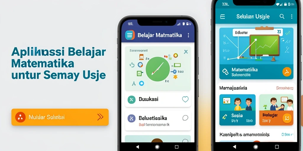 Tampilan antarmuka aplikasi 33L dengan fitur interaktif belajar matematika.