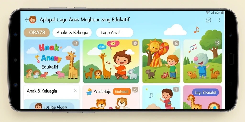 Tampilan antarmuka <strong>ORA78</strong> yang menyenangkan untuk anak-anak.